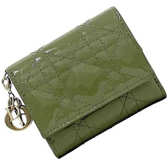 DIOR Green Leather Wallet - Picture 1 of 11